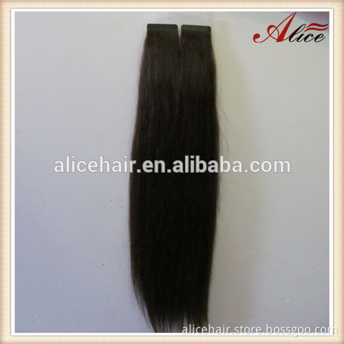 Cheap indian remy double drawn PU weft hair extensions